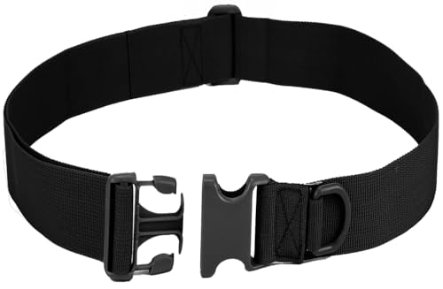 Adjustable Tactical Belt - Heavy Duty Nylon with MOLLE System - Black