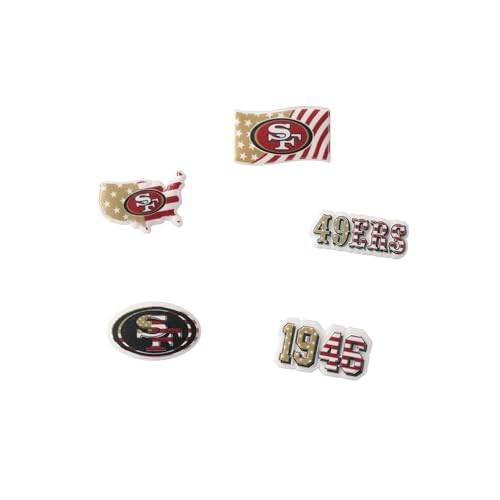 San Francisco 49ers Clog Charms - NFL Team Logo 5 Pack