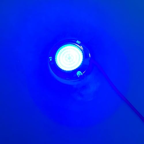 90 LED Blue Underwater Boat Light IP68 10-30V Surface Mount Marine Transom