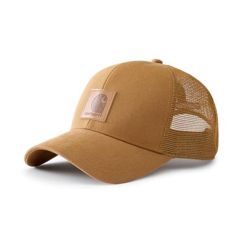 Carhartt One Size Washed Duck Mesh-Back Cap - Carhartt Brown