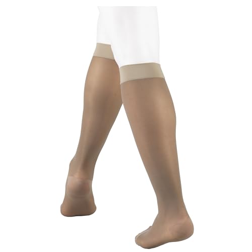 15-20 mmHg Compression Stockings for Women - Knee High, Taupe, Small