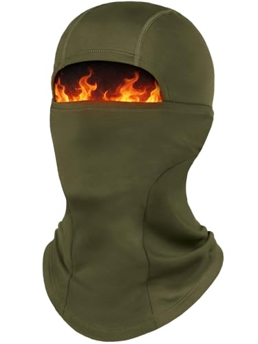 Fuinloth Army Green Ski Mask Balaclava Pro – Windproof Winter Face Mask