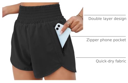 High Waisted 2.5" Athletic Shorts for Women with Pocket