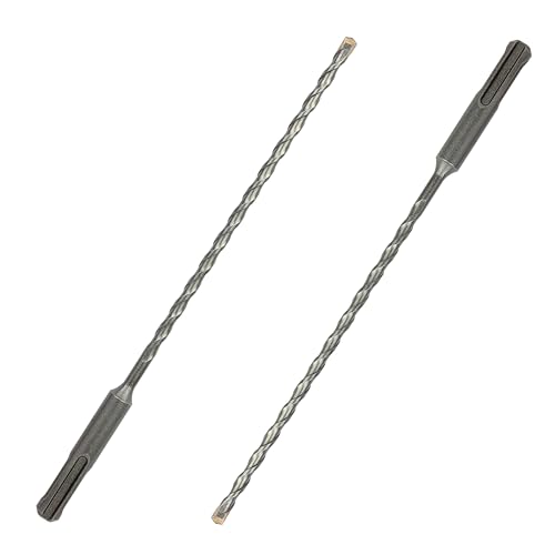 2-Pack 3/16 Inch x 8 Inch SDS Plus Rotary Hammer Drill Bits, Carbide Tipped for Brick, Stone and Concrete (3/16¡± x 6" x 8")