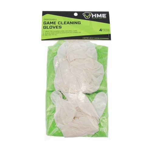 Game Cleaning Gloves - Disposable Shoulder-Length & Form-Fitting (4 Pack)