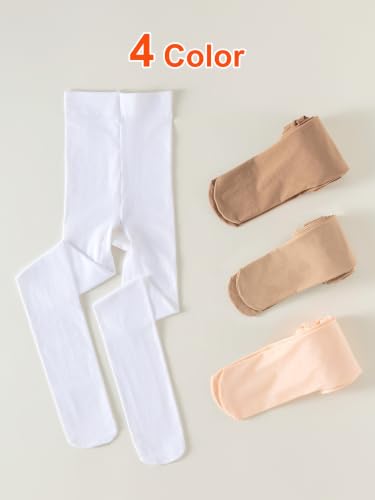 Ultra Soft Footed Ballet Tights for Girls - Bronze Suntan, 4-6 Years