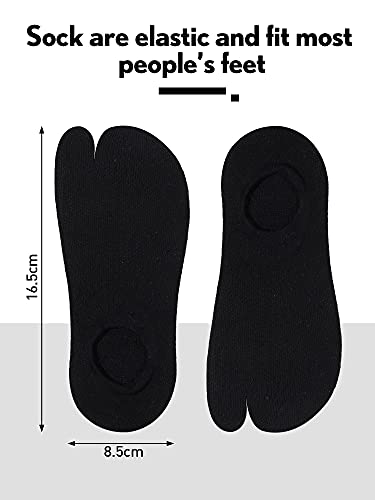 4 Pairs Split Toe Ankle Socks - Flip Flop Tabi Design