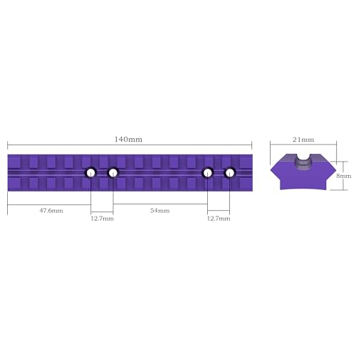 Mossberg 500/590 Series Picatinny Rail Scope Mount - Purple
