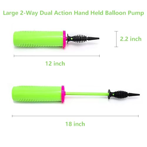 Handheld Balloon Pump 2-Way Dual Action - Green 2 PCS