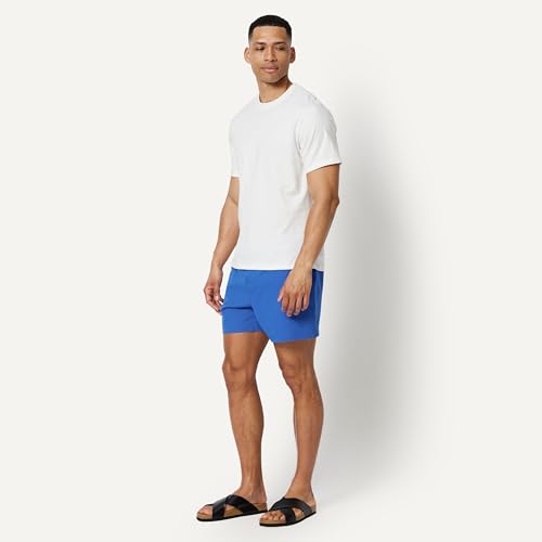 Men's Swim Board Shorts - 5" Length, Medium, Blue