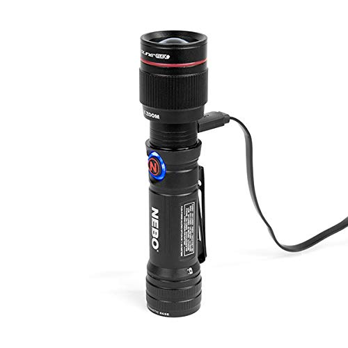NEBO Redline Flex Light | 450 Lumens, Flashlight Powered by Rechargeable & Disposable Batteries, Durable & Water Resistant, Bright Light for Camping & EDC, Includes Charging Cable