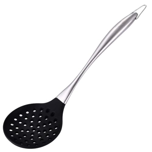 Silicone Wok Skimmer - Non-Scratch Slotted Spoon for Cooking