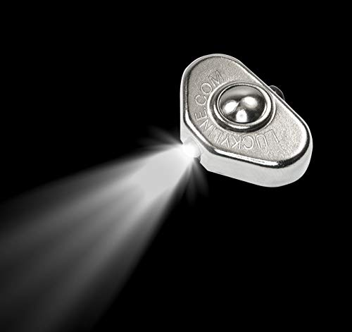 Small LED Thumb Light Stick-On Flashlight for Tools and Keys - Silver, 1 Pack