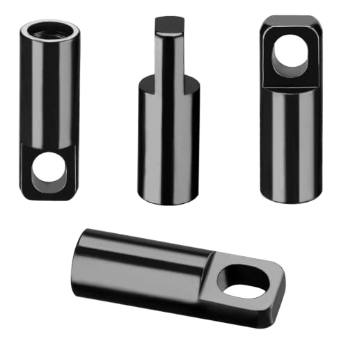 4 Pack Presta Valve Caps with Core Remover - Lightweight Aluminum - Black