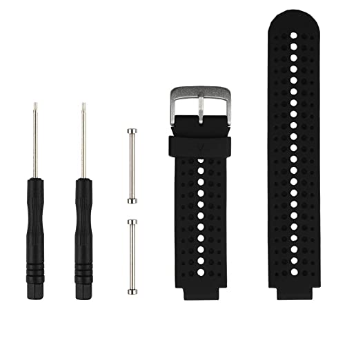 Garmin Approach S20 S5 S6 Watch Bands - Black Silicone Replacement