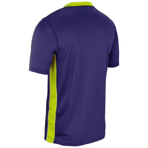 Lightweight Adult Soccer Jersey - Purple/Optic Yellow/White - Medium
