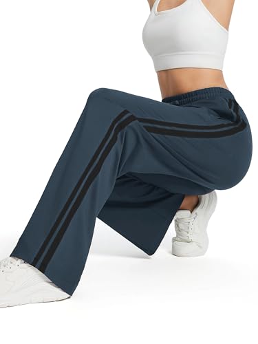 Tapata Women's Inseam Track Pants 32'' Dark Grey, Loose Straight Leg Jogger 26/28/30/32/34/36