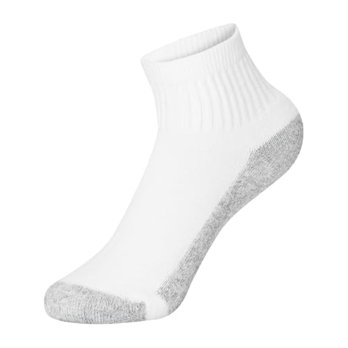 Boys' Ankle Socks - Double Tough Moisture Wicking, 14 Pack - White
