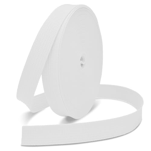 Durable Polypropylene Webbing Strap - 3/4 Inch, 12 Yards, White
