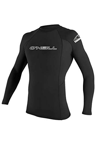 Men’s Long Sleeve Rashguard - UPF 50+ Protection - Large/Black