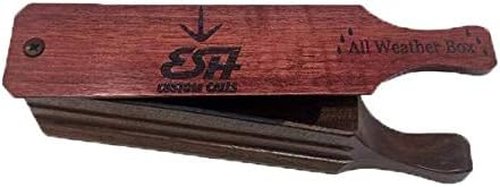 ESH Custom Calls Turkey Box Call - Realistic Hen Sounds Wooden Gobbler Caller | Ideal for All Hunters