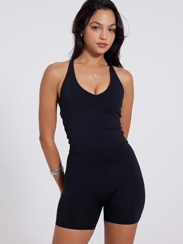 Danysu Padded Workout Tank Top - Strappy Longline Sports Bra, Medium #1.v Neck Black