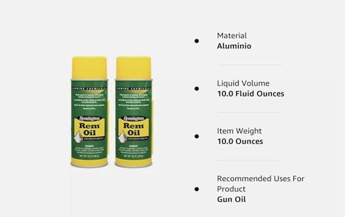 Rem Oil Spray Gun Lubricant 10 Oz - 2 Pack, Firearm Cleaning & Protection