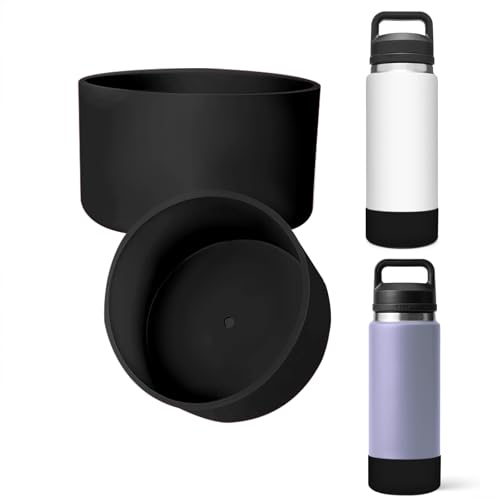 UWSTE 2Pcs Silicone Bottle Boot for YETI Rambler 768 ml Black – Anti-Slip Bottom Protector (2x 768 ml, BPA Free)