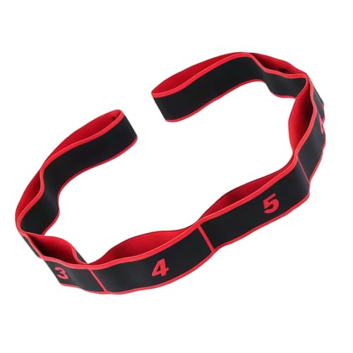 Elastic Tension Band - 8 Segment Pilates Stretching Rope - Red
