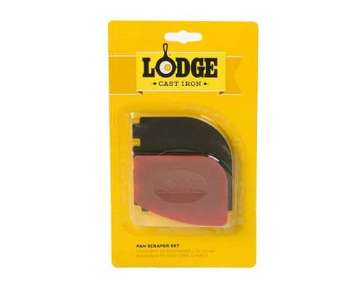 Cast Iron Grill Scraper Combo - 2 Pack, Red & Black