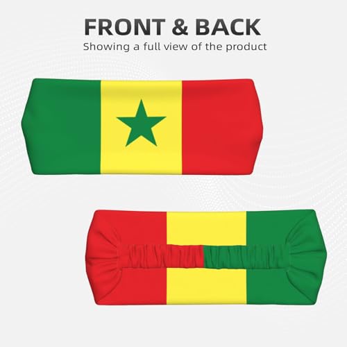 Flag Elastic Headband - Moisture-Wicking Sweatband Senegal
