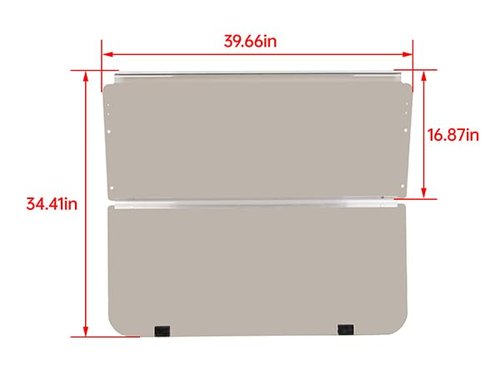 KUAFU Smoke/Tinted Windshield Compatible with 1982-2000.5 Club Car Golf Carts DS Model Fold Down 39.25"W X 36.75"H