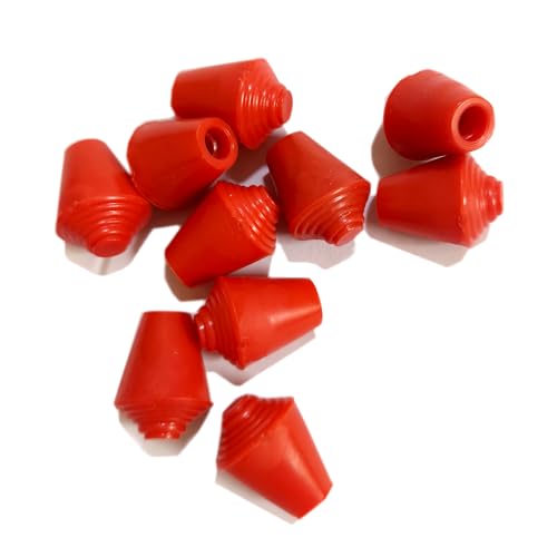 Fencing Practice Sword Tips - Pack of 10 Red Epee Rubber Tips