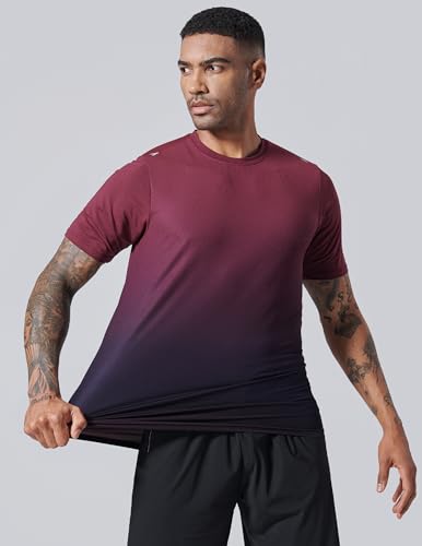 Men's Active Quick Dry Crew Neck T-Shirts - 5 Pack for Gym & Running