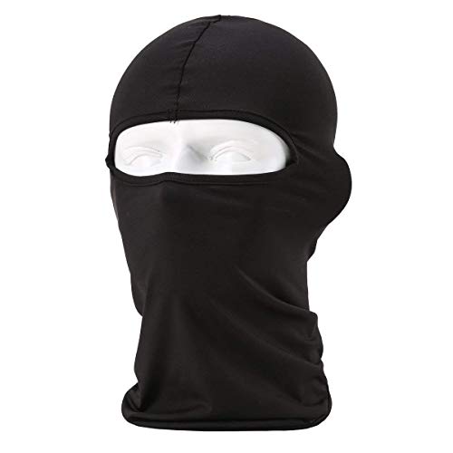 Ultra Thin Balaclava Ski Mask - Full Face UV Protection - Black