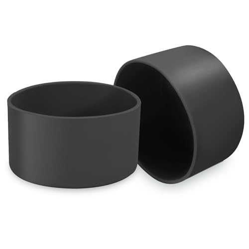 Silicone Water Bottle Boot - 2 Pcs 3 Inch Black