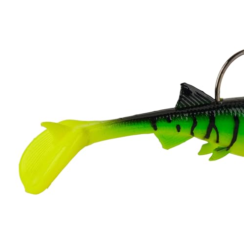 PowerBait Pre-Rigged Minnotator Soft Bait - Firetiger, 3.5 in
