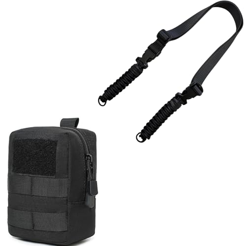 Molle Pouches Compact Water-Resistant EDC Pouch Sling Black