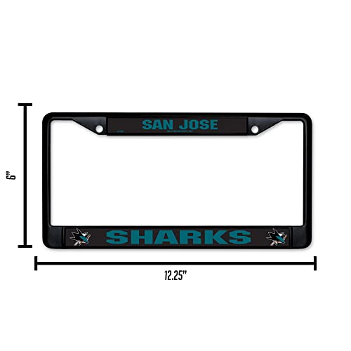 San Jose Sharks Chrome License Plate Frame - 6 x 12.25