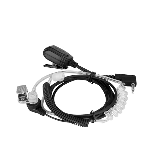 Retevis Walkie Talkie Earpiece with Mic,Clear Acoustic Tube,2 Pin,for RT22 RT68 RT21 H-777 RT22S RT27 RT18 RB45, Compatible with BAOFENG UV-5R Kenwood pxton 2 Way Radio, 2 Way Radio Earpiece(4 Pack)