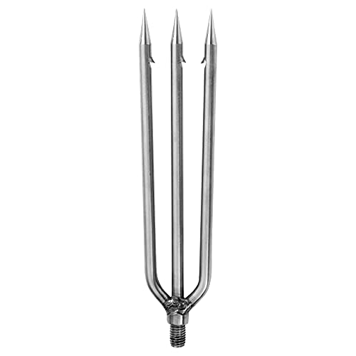 3-Prong Fishing Harpoon Spear - Stainless Steel Gig with Aluminum Rod