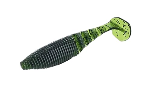 Yamamoto Zako Paddle Tail Swimbait Watermelon/Black Flake 4" 5 Pack - Fish Attractor