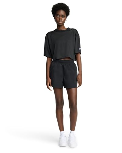 Woven Taslan Shorts for Women - 3" Inseam, Large, Black