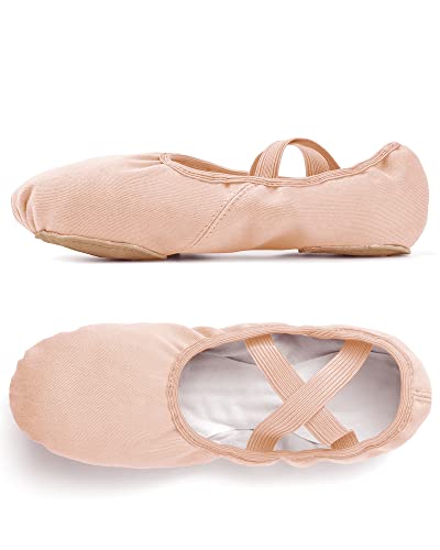 Ballet Shoes for Women - Stretch Canvas Split Sole - Ballet Pink