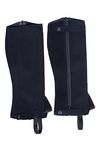 Euro Fizz Small C13xH15.5 Black Equestrian Half Chaps Synthetic Leather