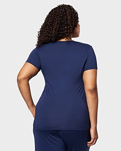 32 Degrees Women’s Cool Fitted T-Shirt Medium Inky Indigo | Lightweight Quick-Dry Active Tee