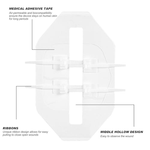 Emergency Wound Closure Strips - 2PCS Zip Stitch Kit, 6x7cm