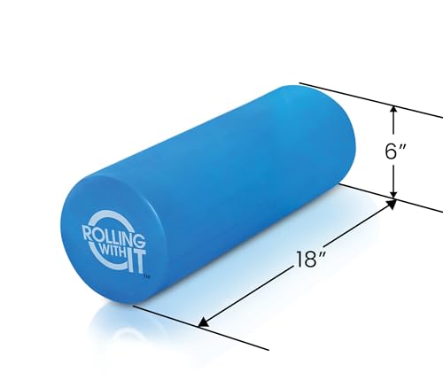 High Density Foam Roller - 18 x 6 Inch for Deep Tissue Recovery