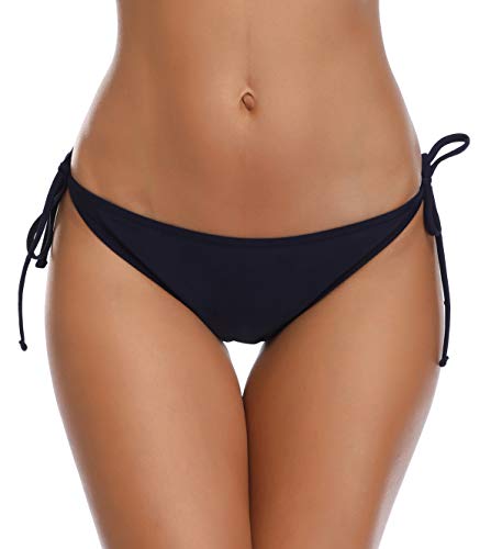 Women's Black Tie Side Bikini Bottom - Small Lanmiya Tankini Swimsuit Briefs