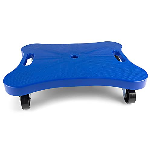 Champion Sports Blue 16-Inch Scooter Board with Handles - Durable Plastic Indoor & Outdoor Play
